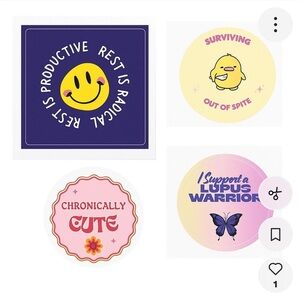 Chronic illness sticker set